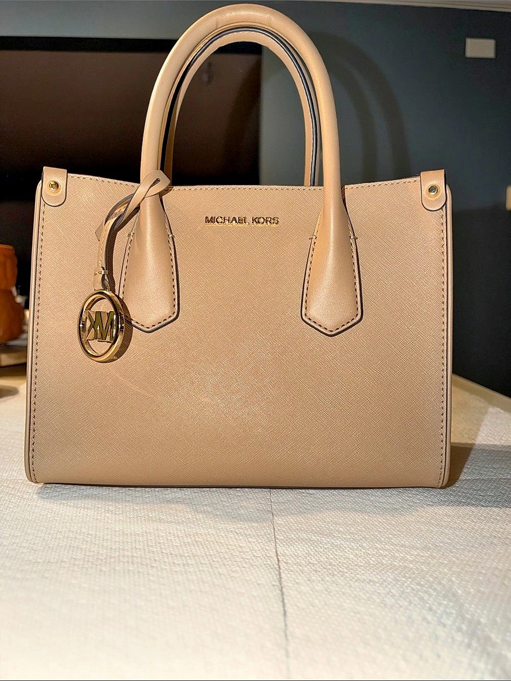 Michael Kors Mercer Gallery Small Center Zip Satchel Brown